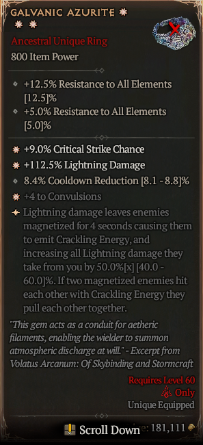 MMOJUGG Diablo 4 GALVANIC AZURITE#1165371 Buying Page Display