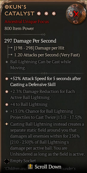 MMOJUGG Diablo 4 OKUN'S CATALYST#1165612 Details View of Item Function and Use