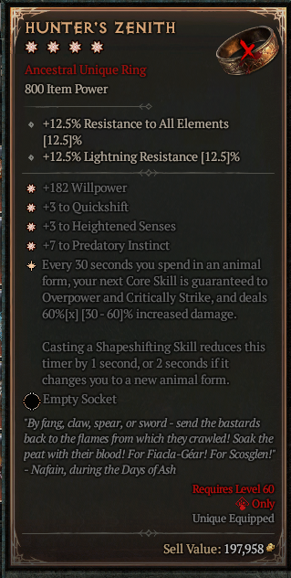 MMOJUGG Diablo 4 HUNTER'S ZENITH#1165671 Buying Page Display