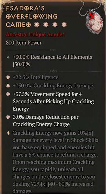 MMOJUGG Diablo 4 ESADORA'S OVERFLOWING CAMEO#1166899 Details View of Item Function and Use