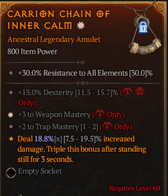 MMOJUGG Diablo 4 CARRION CHAIN OF INNER CALM#1169275 Buying Page Display