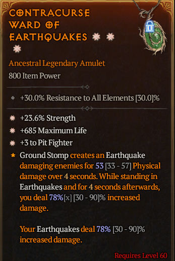 MMOJUGG Diablo 4 CONTRACURSE WARD OF EARTHQUAKES#1169277 Buying Page Display