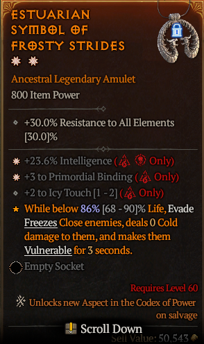 MMOJUGG Diablo 4 ESTUARIAN SYMBOL OF FROSTY STRIDES#1169622 Buying Page Display