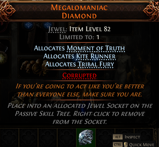 MMOJUGG Path of Exile 2 MEGALOMANIAC DIAMOND#1175144 Details View of Item Function and Use