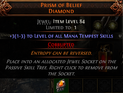 MMOJUGG Path of Exile 2 PRISM OF BELIEF DIAMOND#1177931 Details View of Item Function and Use