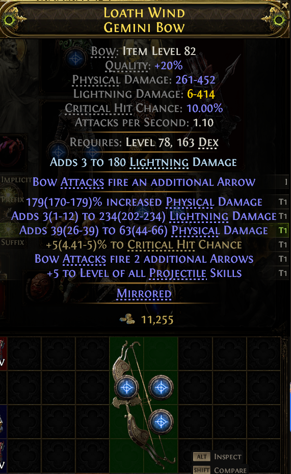 MMOJUGG Path of Exile 2 LOATH WIND GEMINI BOW#1178266 Buying Page Display