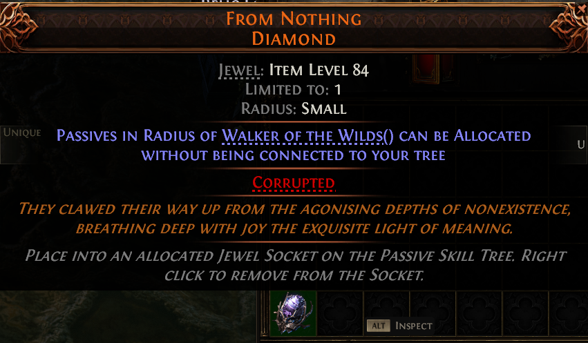 MMOJUGG Path of Exile 2 FROM NOTHING DIAMOND#1179777 Details View of Item Function and Use