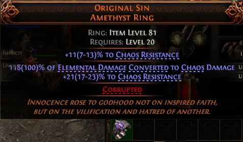 MMOJUGG Path of Exile 2 ORIGINAL SIN AMETHYST RING#1191213 Details View of Item Function and Use