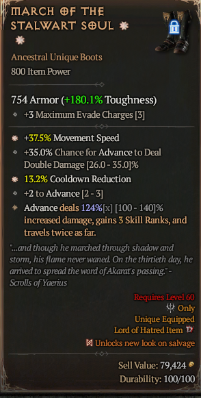 Diablo 4 MARCH OF THE STALWART SOUL#1221641 Details MMOJUGG Diablo 4 MARCH OF THE STALWART SOUL#1221641 Details View of Item Function and Use