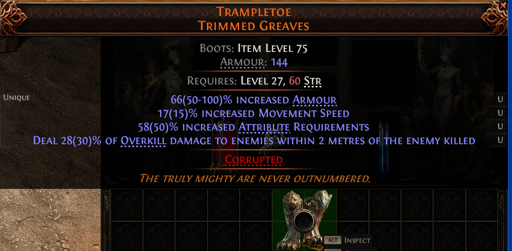 Path of Exile 2 TRAMPLETOE TRIMMED GREAVES#1224929 Details MMOJUGG Path of Exile 2 TRAMPLETOE TRIMMED GREAVES#1224929 Details View of Item Function and Use