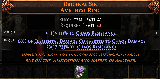 MMOJUGG Path of Exile 2 ORIGINAL SIN AMETHYST RING#1227814 Details View of Item Function and Use