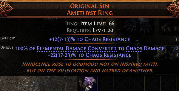 MMOJUGG Path of Exile 2 ORIGINAL SIN AMETHYST RING#1227850 Details View of Item Function and Use