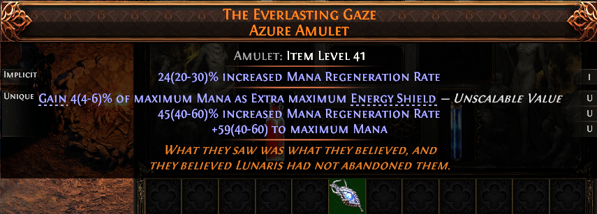 Path of Exile 2 THE EVERLASTING GAZE AZURE AMULET#1227951 Details MMOJUGG Path of Exile 2 THE EVERLASTING GAZE AZURE AMULET#1227951 Details View of Item Function and Use