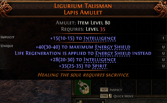 Path of Exile 2 LIGURIUM TALISMAN LAPIS AMULET#1232554 Details MMOJUGG Path of Exile 2 LIGURIUM TALISMAN LAPIS AMULET#1232554 Details View of Item Function and Use