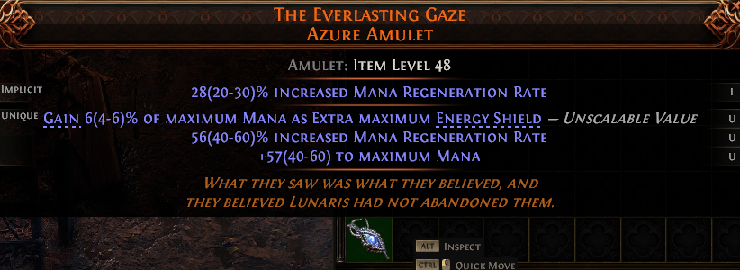 Path of Exile 2 THE EVERLASTING GAZE AZURE AMULET#1232558 Details MMOJUGG Path of Exile 2 THE EVERLASTING GAZE AZURE AMULET#1232558 Details View of Item Function and Use