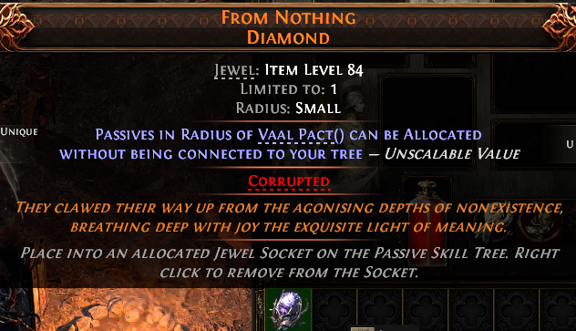 MMOJUGG Path of Exile 2 FROM NOTHING DIAMOND#1233062 Details View of Item Function and Use