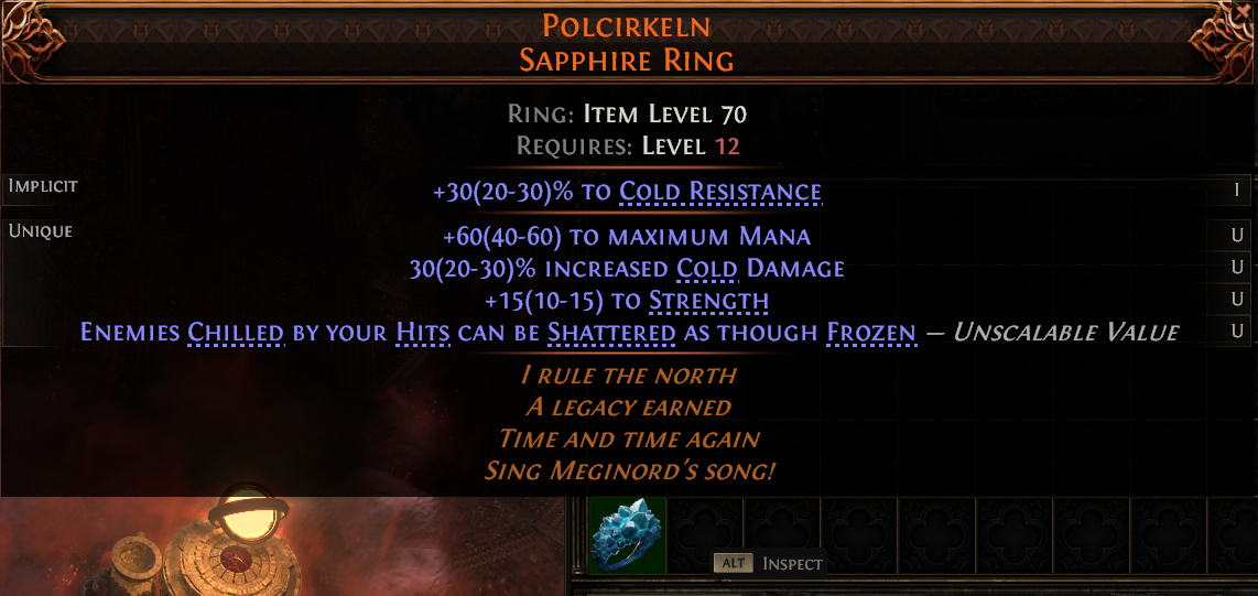 MMOJUGG Path of Exile 2 POLCIRKELN SAPPHIRE RING#1235441 Details View of Item Function and Use