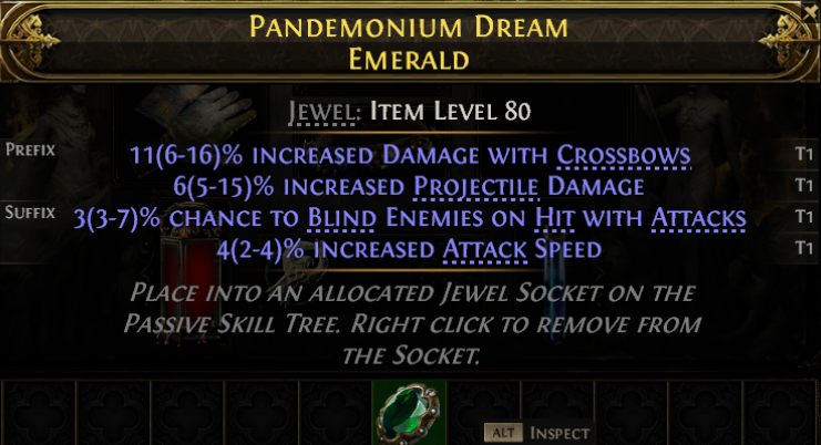 MMOJUGG Path of Exile 2 PANDEMONIUM DREAM EMERALD#1237001 Details View of Item Function and Use