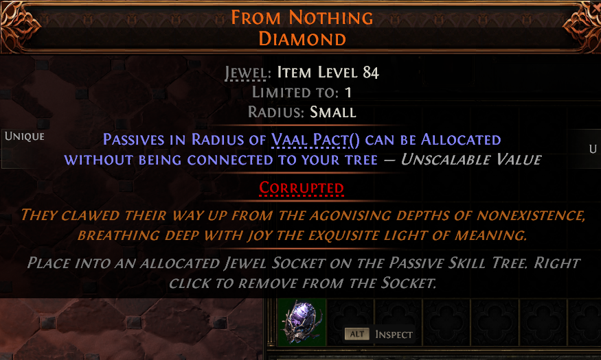 MMOJUGG Path of Exile 2 FROM NOTHING DIAMOND#1238583 Details View of Item Function and Use