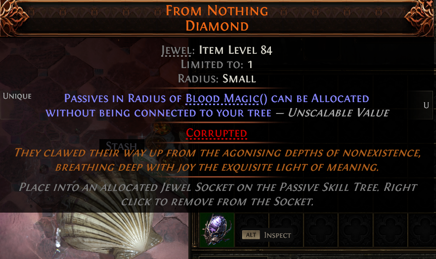 MMOJUGG Path of Exile 2 FROM NOTHING DIAMOND#1238584 Details View of Item Function and Use