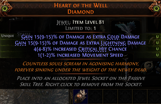 MMOJUGG Path of Exile 2 HEART OF THE WELL DIAMOND#1239258 Details View of Item Function and Use