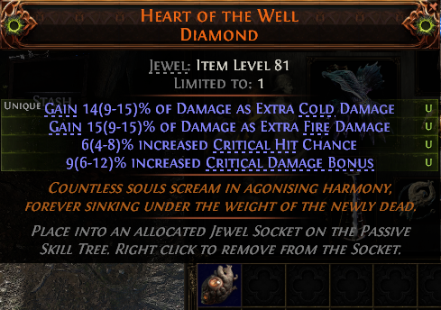 MMOJUGG Path of Exile 2 HEART OF THE WELL DIAMOND#1239260 Details View of Item Function and Use