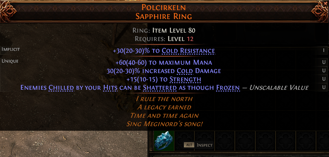 MMOJUGG Path of Exile 2 POLCIRKELN SAPPHIRE RING#1242792 Details View of Item Function and Use