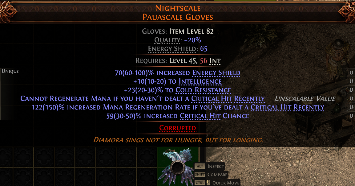 MMOJUGG Path of Exile 2 NIGHTSCALE PAUASCALE GLOVES#1243089 Details View of Item Function and Use