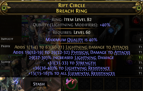 MMOJUGG Path of Exile 2 RIFT CIRCLE BREACH RING#1248364 Details View of Item Function and Use