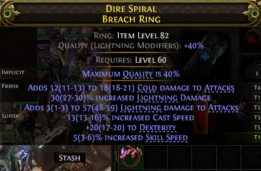 MMOJUGG Path of Exile 2 DIRE SPIRAL BREACH RING#1248370 Details View of Item Function and Use