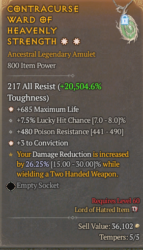 Diablo 4 CONTRACURSE WARD OF HEAVENLY STRENGTH#1251719 Details MMOJUGG Diablo 4 CONTRACURSE WARD OF HEAVENLY STRENGTH#1251719 Details View of Item Function and Use