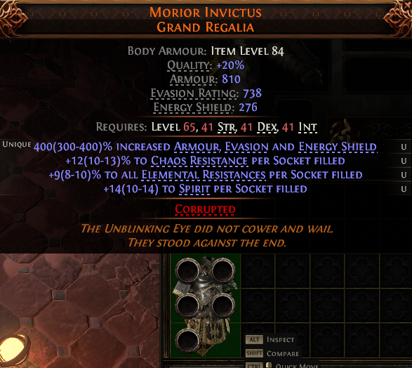 MMOJUGG Path of Exile 2 MORIOR INVICTUS GRAND REGALIA#1252995 Details View of Item Function and Use