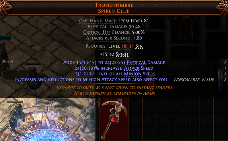 Path of Exile 2 TRENCHTIMBRE SPIKED CLUB#1253065 Details MMOJUGG Path of Exile 2 TRENCHTIMBRE SPIKED CLUB#1253065 Details View of Item Function and Use