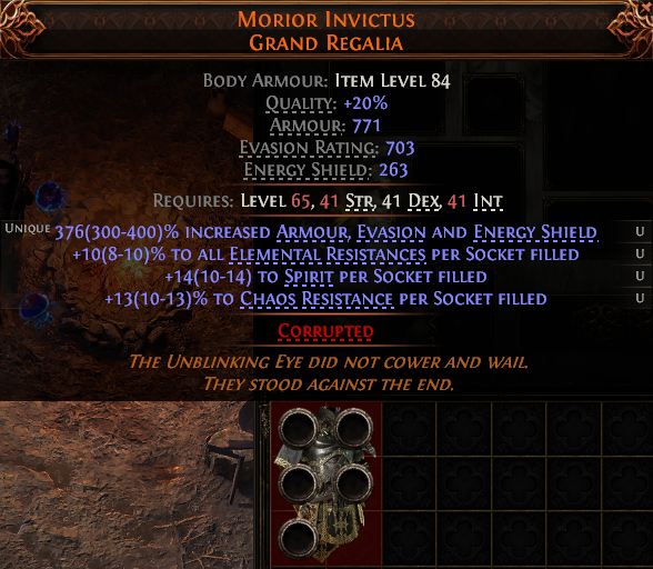 MMOJUGG Path of Exile 2 MORIOR INVICTUS GRAND REGALIA#1254497 Details View of Item Function and Use