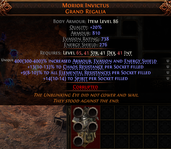 MMOJUGG Path of Exile 2 MORIOR INVICTUS GRAND REGALIA#1254498 Details View of Item Function and Use