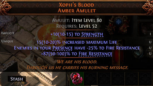 Path of Exile 2 XOPH'S BLOOD AMBER AMULET#1255294 Details MMOJUGG Path of Exile 2 XOPH'S BLOOD AMBER AMULET#1255294 Details View of Item Function and Use
