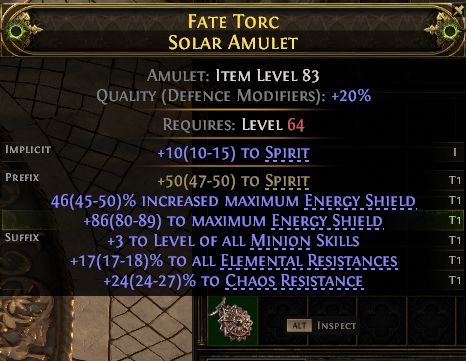 MMOJUGG Path of Exile 2 FATE TORC SOLAR AMULET#1257369 Details View of Item Function and Use