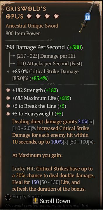 Diablo 4 GRISWOLD'S OPUS#1285164 Details MMOJUGG Diablo 4 GRISWOLD'S OPUS#1285164 Details View of Item Function and Use