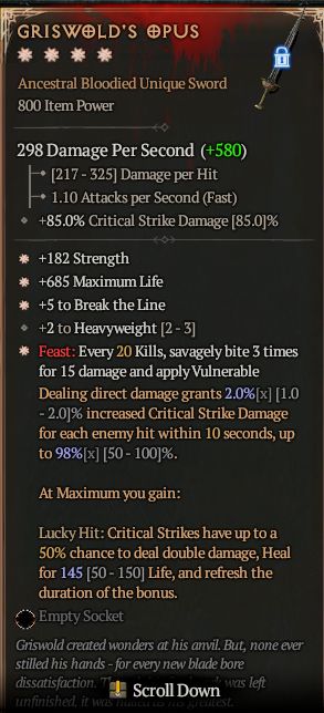 Diablo 4 GRISWOLD'S OPUS#1287639 Details MMOJUGG Diablo 4 GRISWOLD'S OPUS#1287639 Details View of Item Function and Use