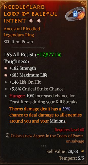 Diablo 4 NEEDLEFLARE LOOP OF BALEFUL INTENT Ancestral Bloodied#1294335 Details MMOJUGG Diablo 4 NEEDLEFLARE LOOP OF BALEFUL INTENT Ancestral Bloodied#1294335 Details View of Item Function and Use
