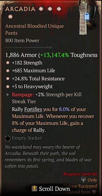 MMOJUGG Diablo 4 ARCADIA#1297747 Details View of Item Function and Use