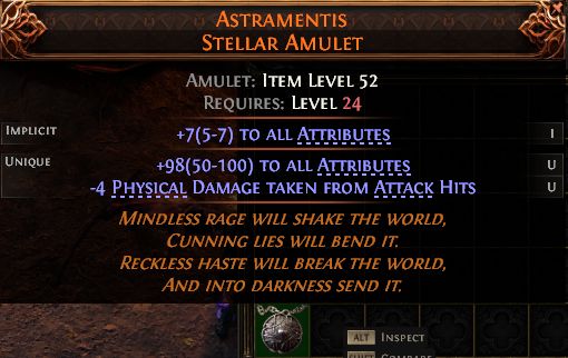MMOJUGG Path of Exile 2 ASTRAMENTIS STELLAR AMULET#1434634 Funktion und Verwendung des Gegenstände