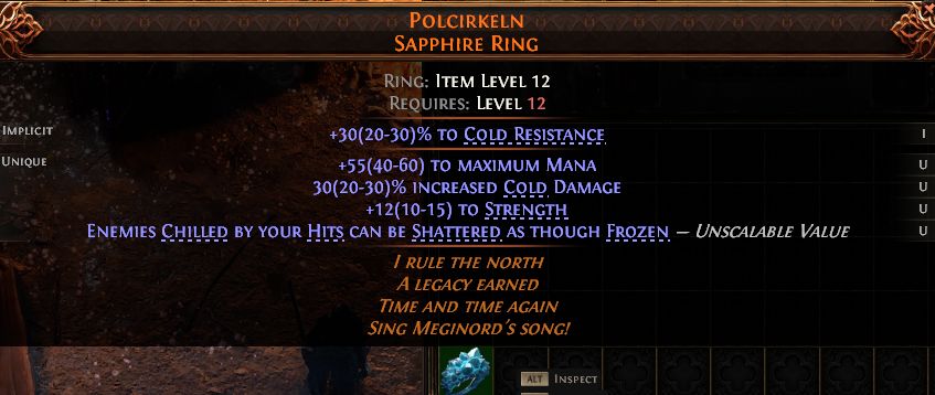 MMOJUGG Path of Exile 2 POLCIRKELN SAPPHIRE RING#1434648 Details View of Item Function and Use
