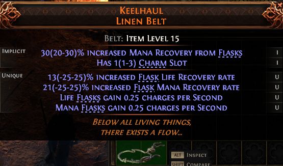 MMOJUGG Path of Exile 2 KEELHAUL LINEN BELT#1434662 Details View of Item Function and Use