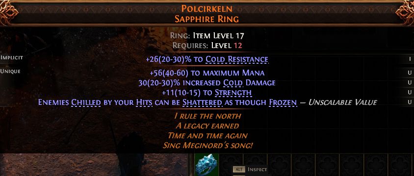 MMOJUGG Path of Exile 2 POLCIRKELN SAPPHIRE RING#1434676 Details View of Item Function and Use