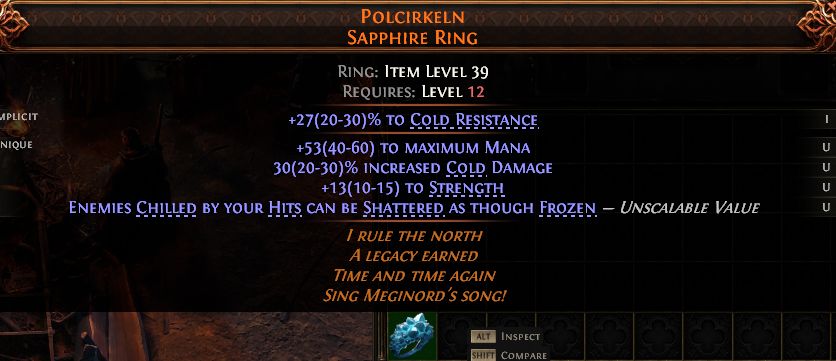 MMOJUGG Path of Exile 2 POLCIRKELN SAPPHIRE RING#1434680 Details View of Item Function and Use