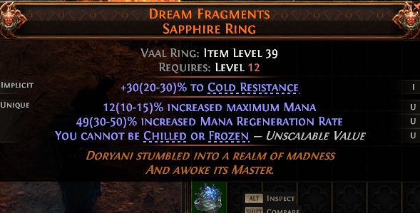 PoE2 (Runes of Aldur 0.5.0) DREAM FRAGMENTS SAPPHIRE RING#1434690 Details MMOJUGG Path of Exile 2 DREAM FRAGMENTS SAPPHIRE RING#1434690 Details View of Item Function and Use
