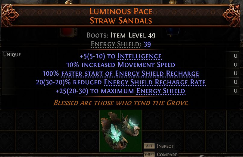 MMOJUGG Path of Exile 2 LUMINOUS PACE STRAW SANDALS#1435390 Funktion und Verwendung des Gegenstände