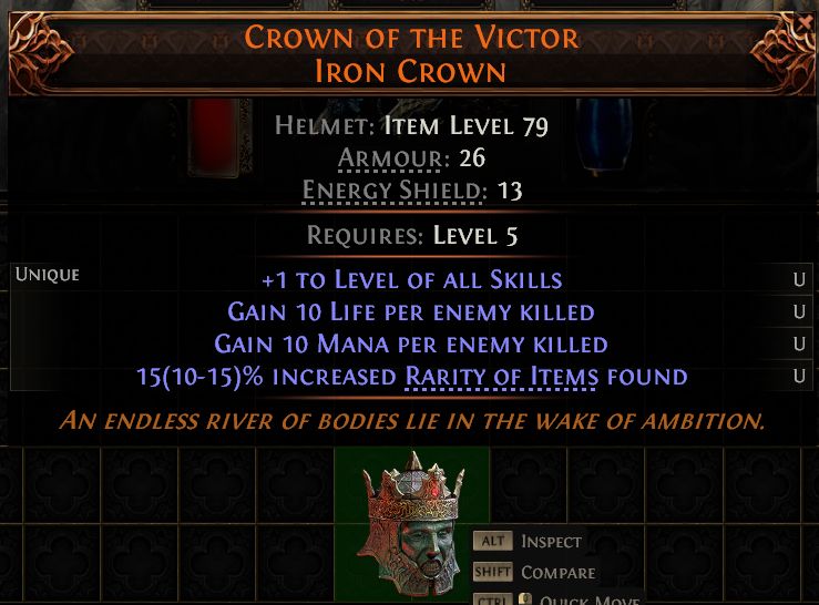 MMOJUGG Path of Exile 2 CROWN OF THE VICTOR IRON CROWN#1435393 Funktion und Verwendung des Gegenstände