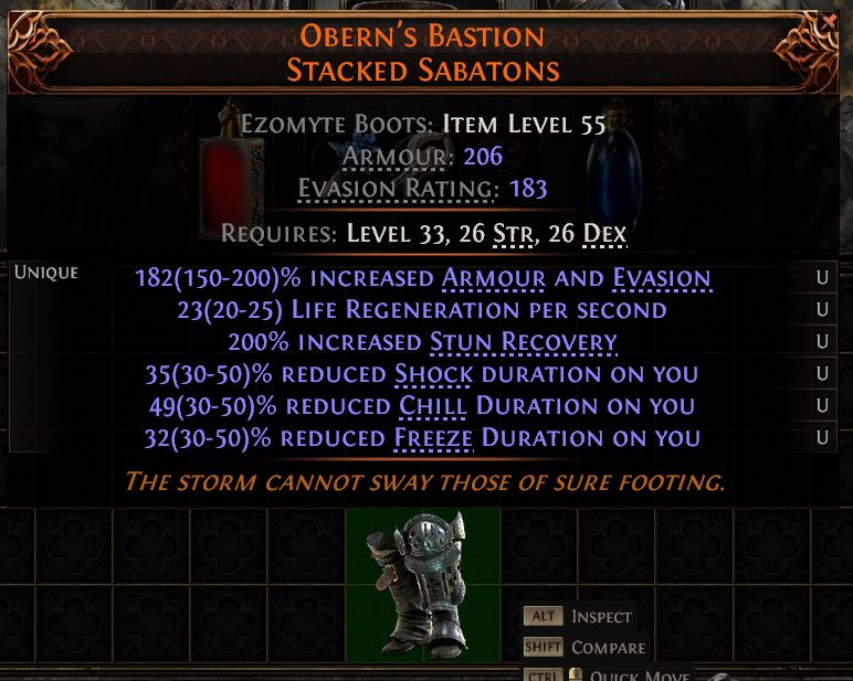 MMOJUGG Path of Exile 2 OBERN'S BASTION STACKED SABATONS#1435401 Funktion und Verwendung des Gegenstände